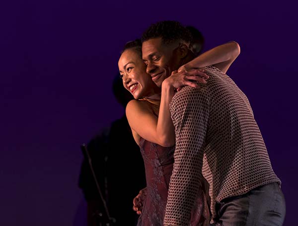 SocialResponsibility2-OaklandBallet Dancers embracing and looking to the left.