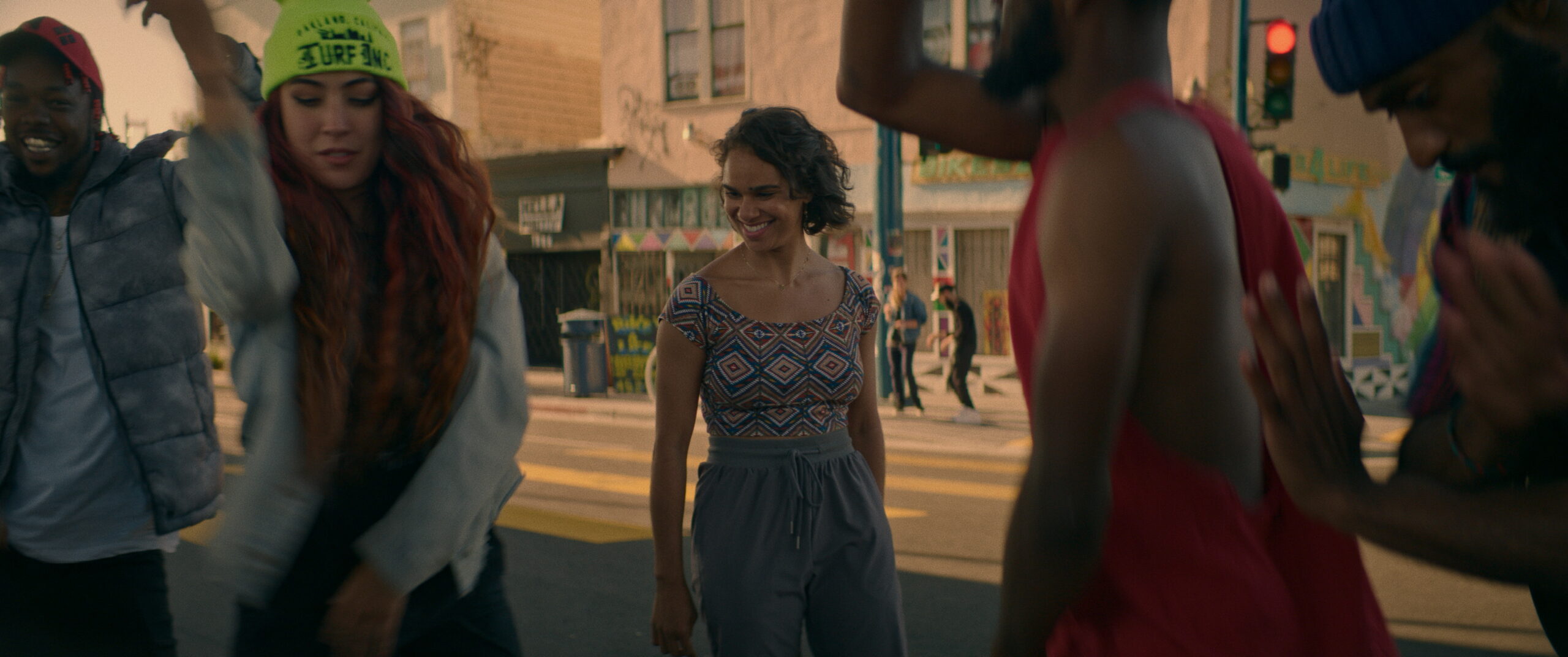 FLOWER_STILL FROM FILM 2 (TURFERS)JPG Misty Copeland standing amongst other dancers.