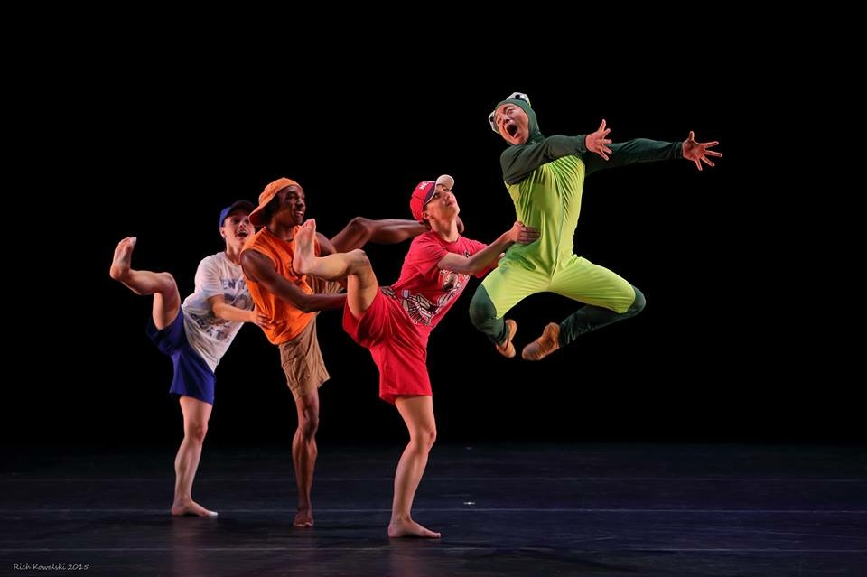 OBC artists performing Angel Island Project for students